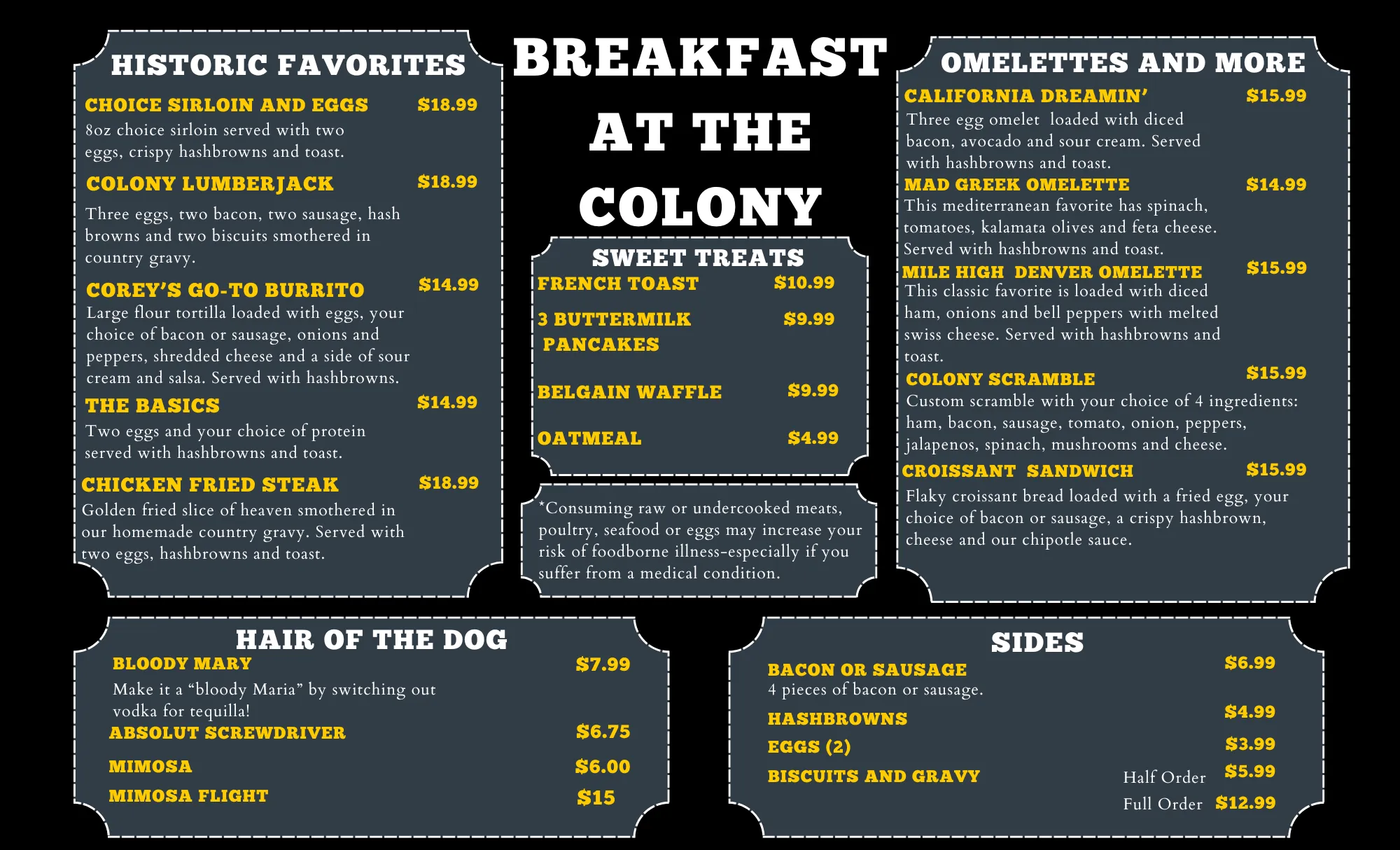 Breakfast Menu